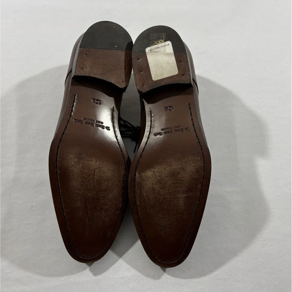 To Boot New York Adam Derrick Mens Brown Leather Derby Shoes 1299 Sz 10.5 Italy